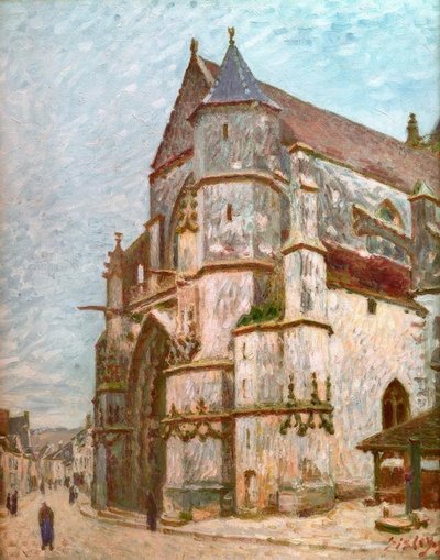 Kirche in Moret im Winter von Alfred Sisley